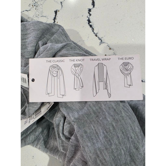 Women's Jenni Heather Gray One Size Scarf & Wrap - Picture 10 of 11